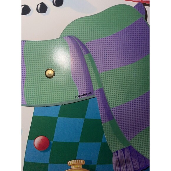 Vintage Die Cuts Snowman Christmas Signs Pop Out Jointed Decorations 1980s 25” - Picture 5 of 10